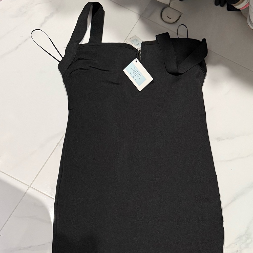 Black Strapless Maxi Pencil Dress for Work